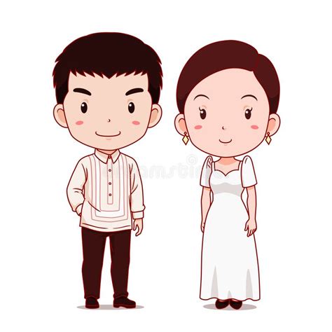 Barong Tagalog Cartoon Vectors .